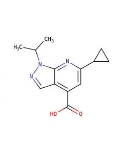 Astatech 6-CYCLOPROPYL-1-ISOPROPYL-1H-PYRAZOLO[3,4-B]PYRIDINE-4-CARBOXYLIC ACID, 95.00% Purity, 0.25G